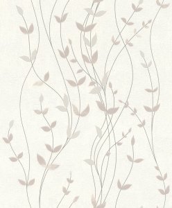 Vliesová tapeta větve s listy - béžová, bílá 416022 / Tapety na zeď Deco Style (0,53 x 10,05 m) Rasch