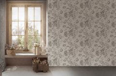 Vliesová tapeta vintage růže béžovo-šedá, taupe 387001/ Tapety na zeď 38700-1 My Home My Spa (0,53 x 10,05 m) A.S.Création