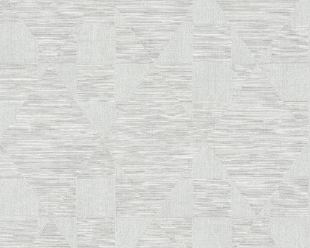 Vliesová tapeta geometrický vzor, strukturovaný povrch s kovovým efektem, kombinace šedé a bílé, 381963 / Tapety na zeď 38196-3 Titanium 3 (0,53 x 10,05 m) A.S.Création