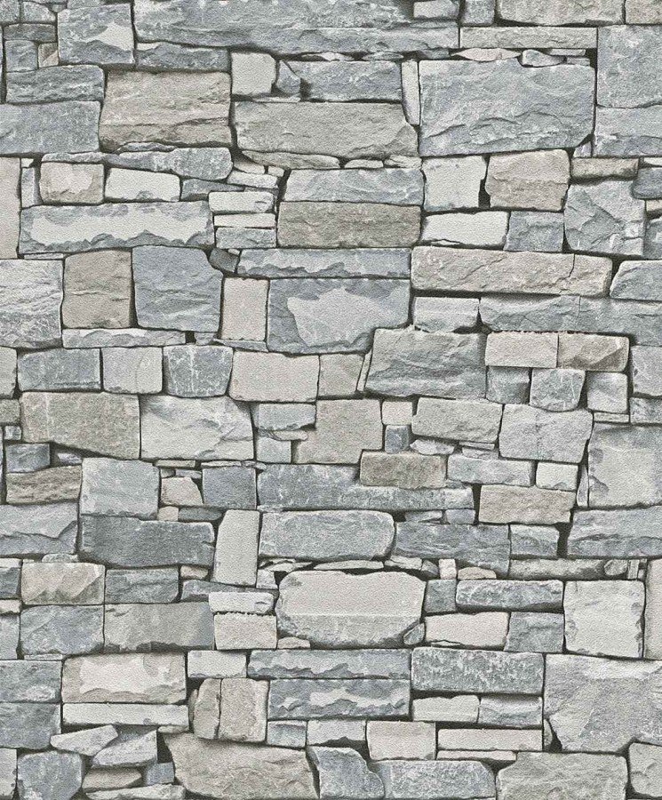 Vliesová tapeta 859102 šedá kamenná zeď / Vliesové tapety na zeď Aldora 2020 (0,53 x 10,05 m) Rasch